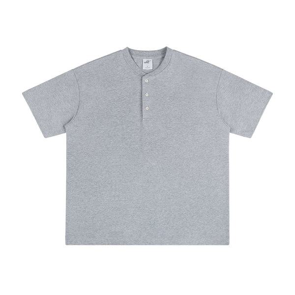 Oversized Short-Sleeve Henley - COPPING THREADS - IDLT