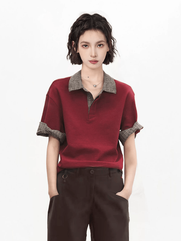 Oversized Short Sleeve Preppy Polo Shirt - COPPING THREADS - CT Select
