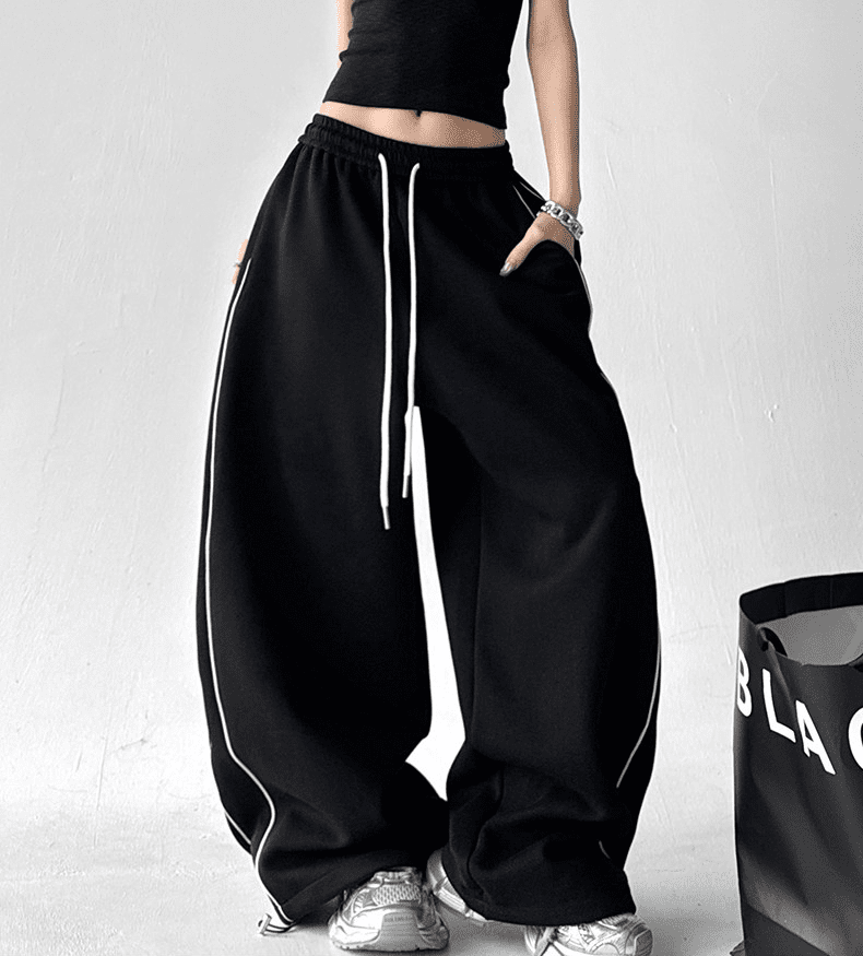 Oversized Side Piping Stripe Track Pants - COPPING THREADS - CT Select