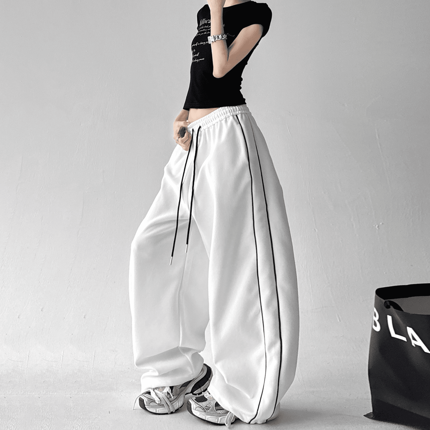 Oversized Side Piping Stripe Track Pants - COPPING THREADS - CT Select