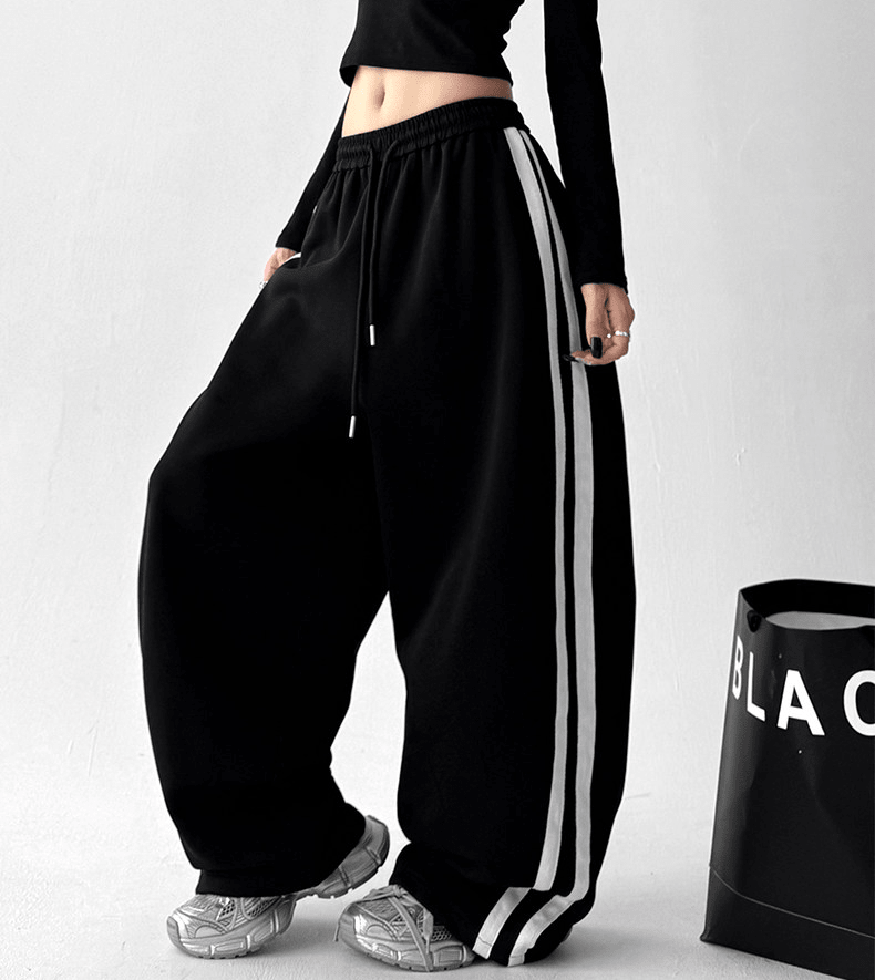 Oversized Side Stripe Wide - Leg Sweatpants - COPPING THREADS - CT Select