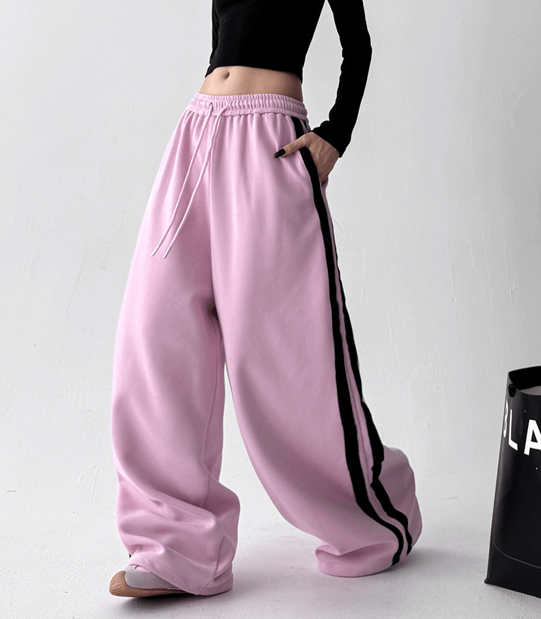 Oversized Side Stripe Wide - Leg Sweatpants - COPPING THREADS - CT Select