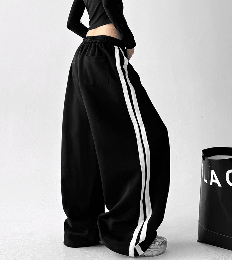 Oversized Side Stripe Wide - Leg Sweatpants - COPPING THREADS - CT Select