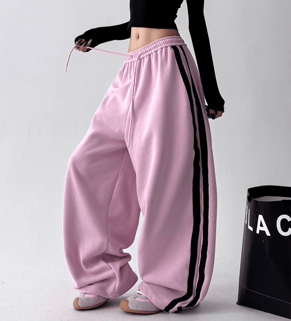 Oversized Side Stripe Wide - Leg Sweatpants - COPPING THREADS - CT Select