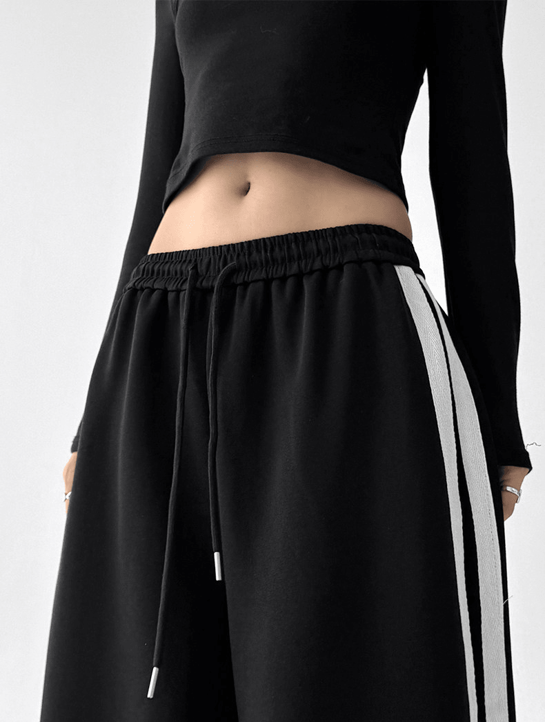 Oversized Side Stripe Wide - Leg Sweatpants - COPPING THREADS - CT Select