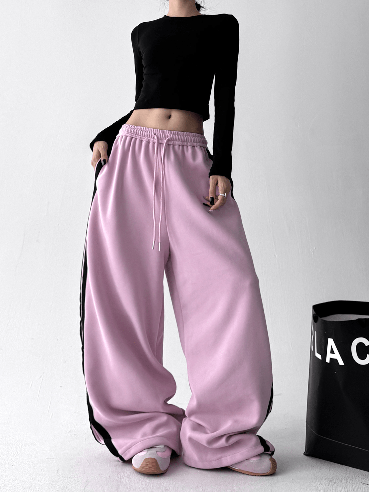 Oversized Side Stripe Wide - Leg Sweatpants - COPPING THREADS - CT Select