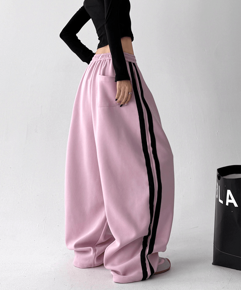 Oversized Side Stripe Wide - Leg Sweatpants - COPPING THREADS - CT Select