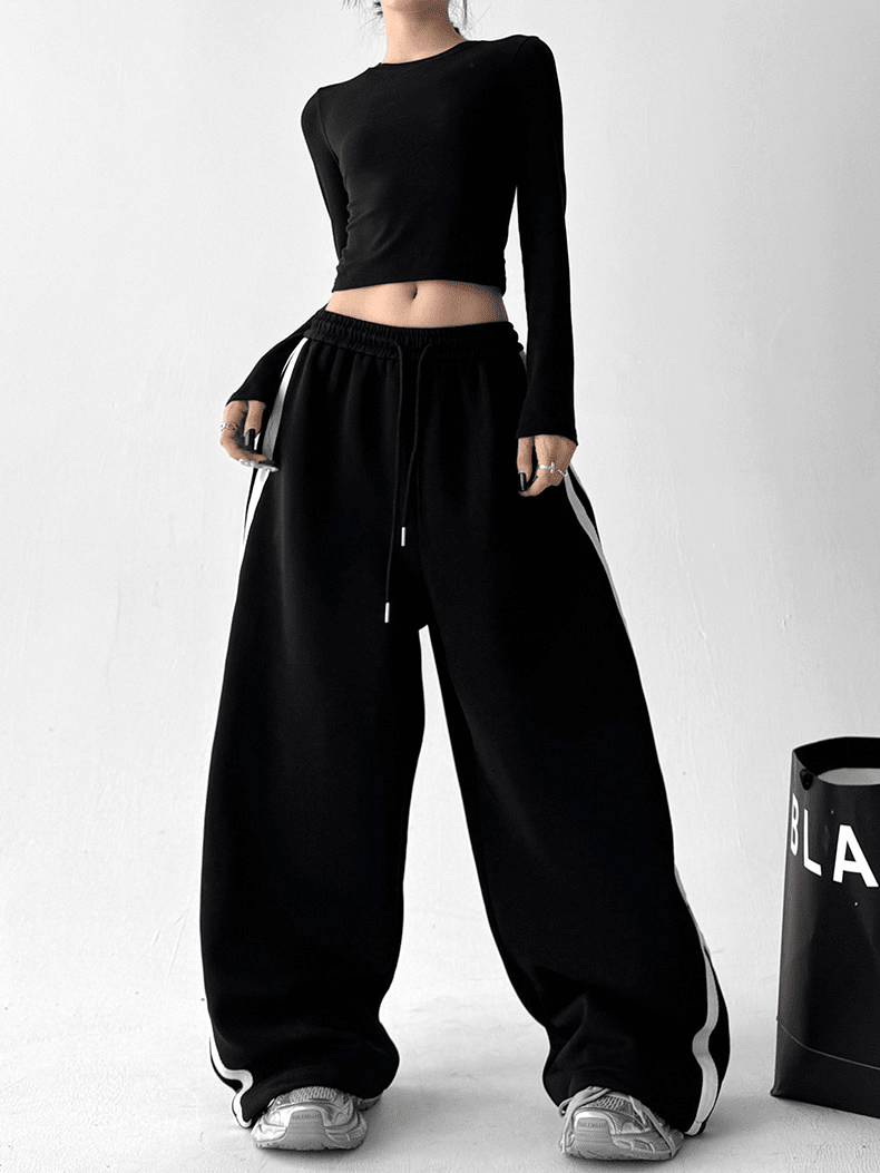Oversized Side Stripe Wide - Leg Sweatpants - COPPING THREADS - CT Select