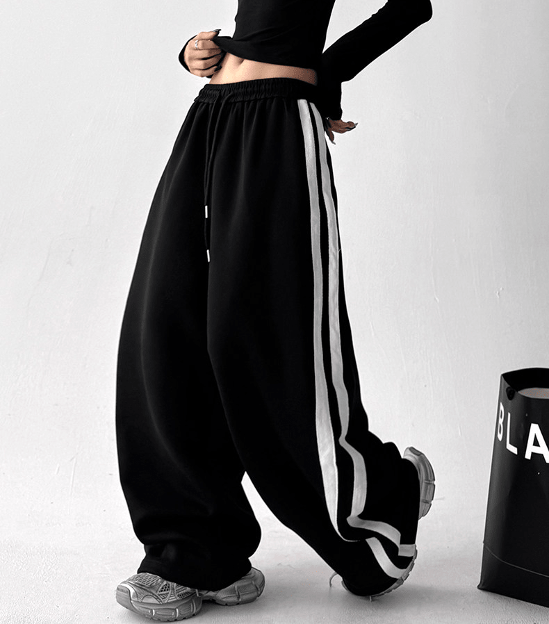 Oversized Side Stripe Wide - Leg Sweatpants - COPPING THREADS - CT Select