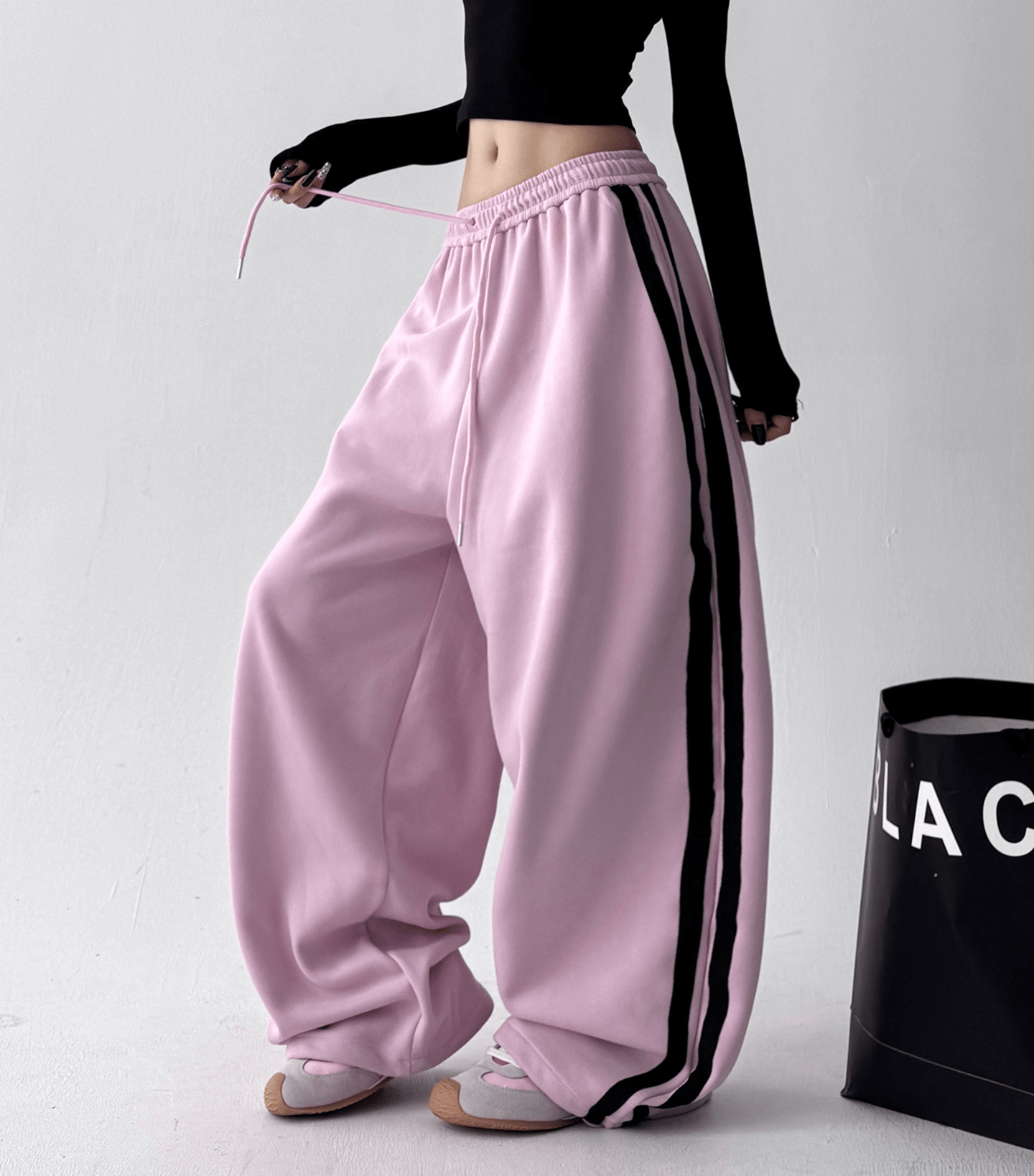 Oversized Side Stripe Wide - Leg Sweatpants - COPPING THREADS - CT Select