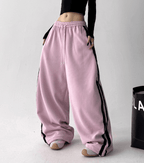 Oversized Side Stripe Wide - Leg Sweatpants - COPPING THREADS - CT Select