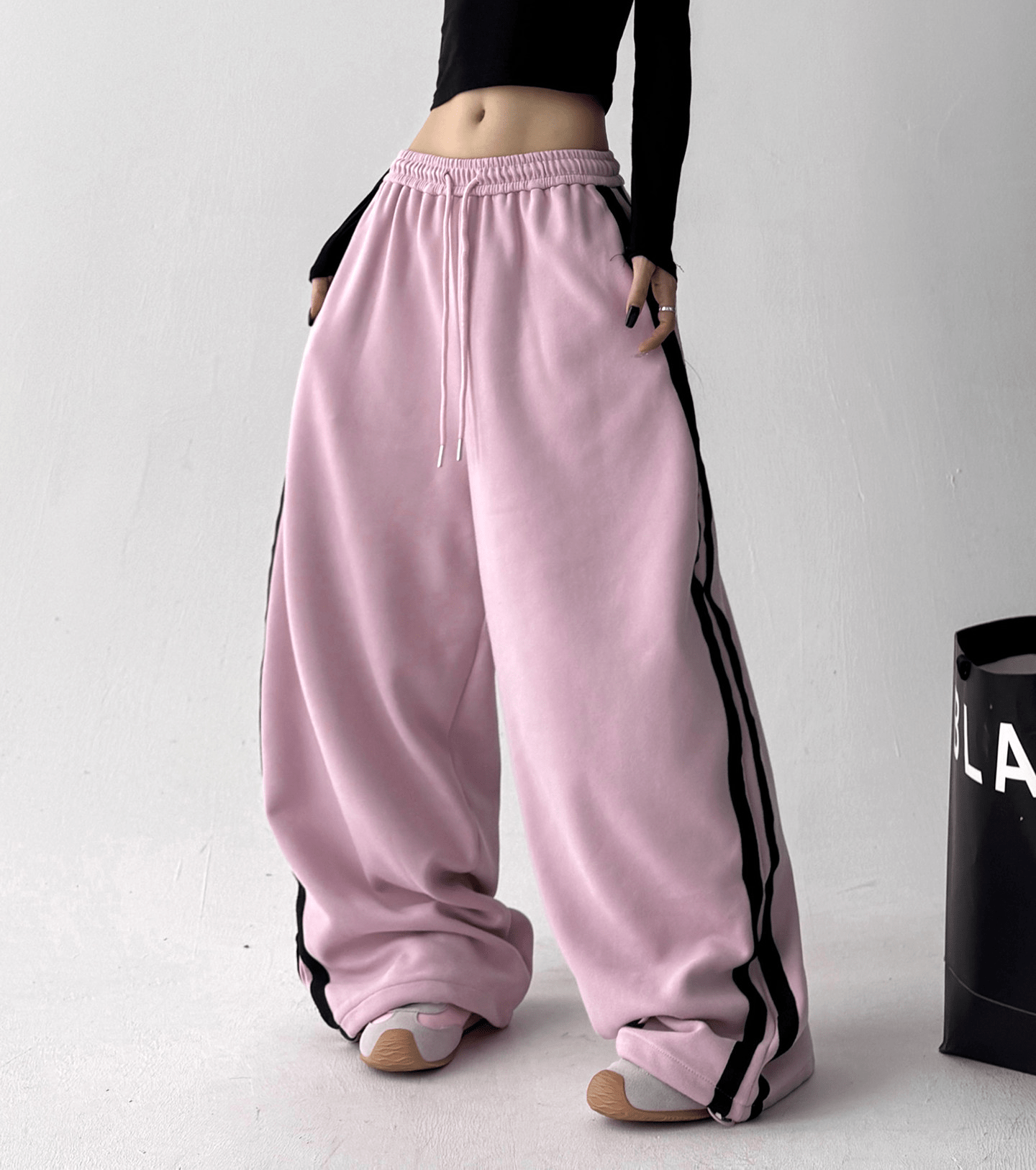 Oversized Side Stripe Wide - Leg Sweatpants - COPPING THREADS - CT Select
