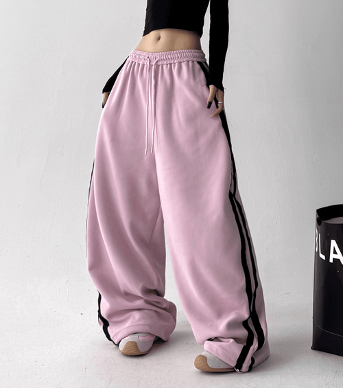 Oversized Side Stripe Wide - Leg Sweatpants - COPPING THREADS - CT Select