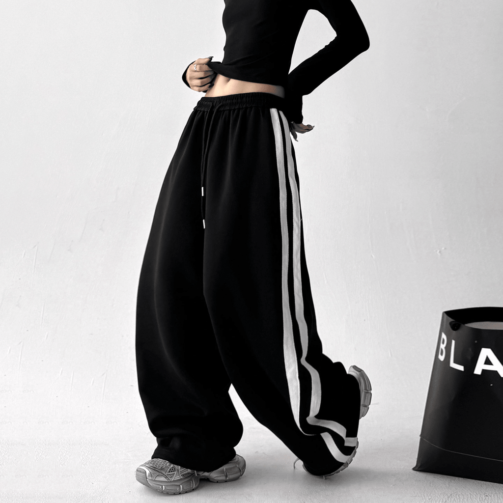 Oversized Side Stripe Wide - Leg Sweatpants - COPPING THREADS - CT Select