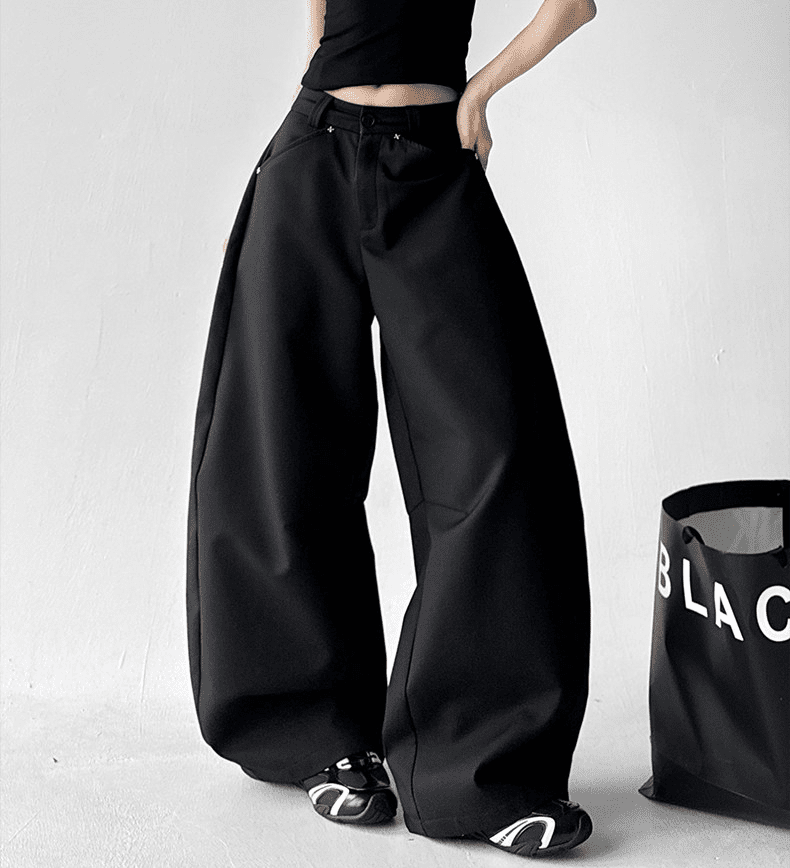 Oversized Straight Wide-Leg Trousers Secondary image