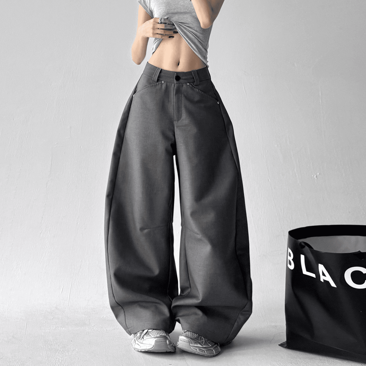 Oversized Straight Wide - Leg Trousers - COPPING THREADS - CT Select