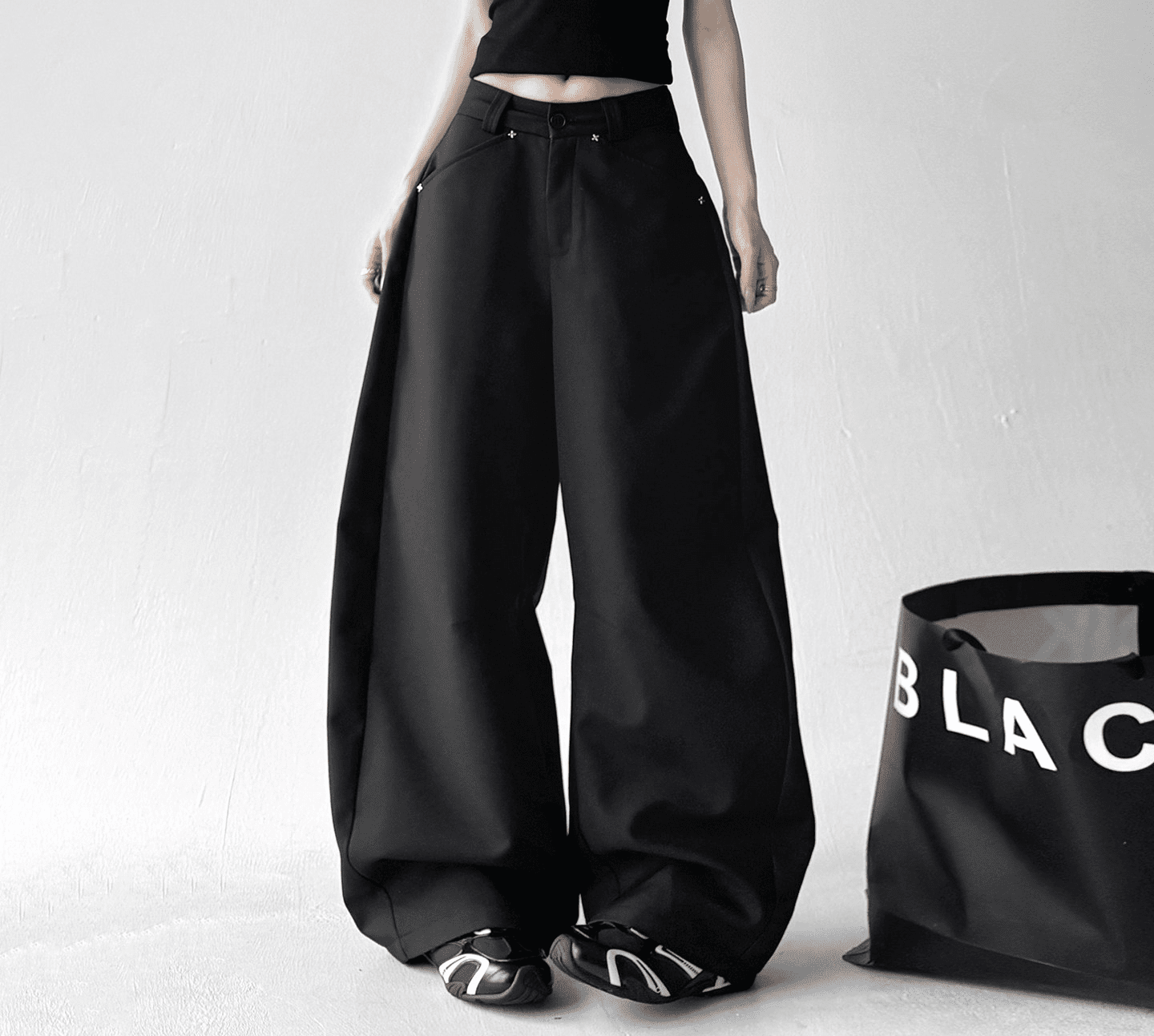 Oversized Straight Wide - Leg Trousers - COPPING THREADS - CT Select Main image