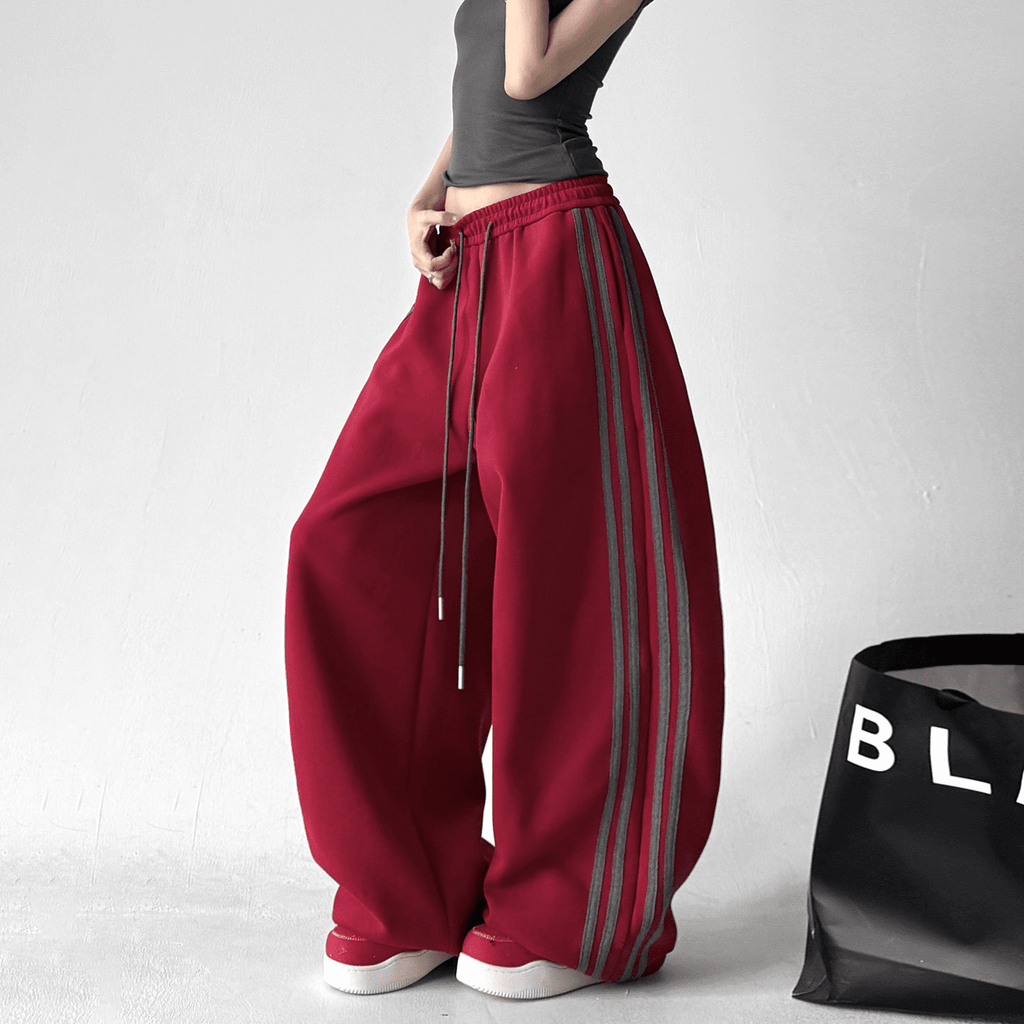 Oversized Triple - Stripe Wide - Leg Sweatpants - COPPING THREADS - CT Select