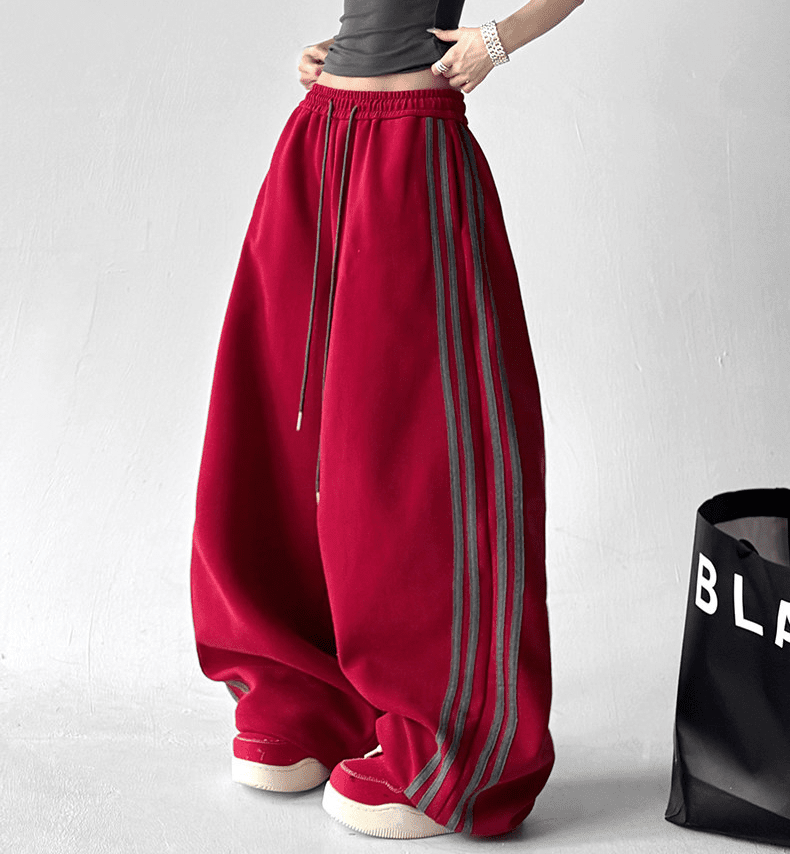 Oversized Triple - Stripe Wide - Leg Sweatpants - COPPING THREADS - CT Select