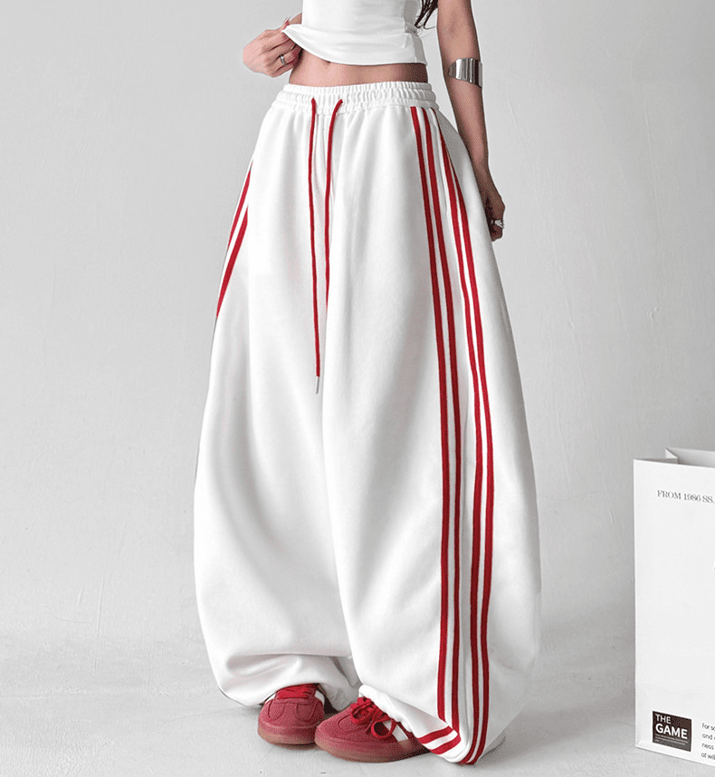 Oversized Triple - Stripe Wide - Leg Sweatpants - COPPING THREADS - CT Select