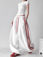 Oversized Triple - Stripe Wide - Leg Sweatpants - COPPING THREADS - CT Select