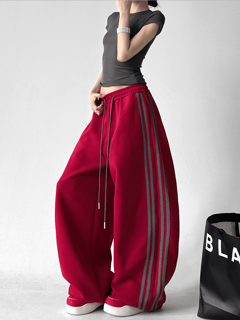 Oversized Triple - Stripe Wide - Leg Sweatpants - COPPING THREADS - CT Select