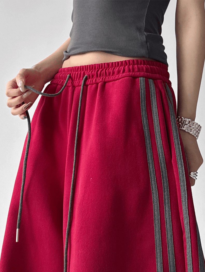 Oversized Triple - Stripe Wide - Leg Sweatpants - COPPING THREADS - CT Select
