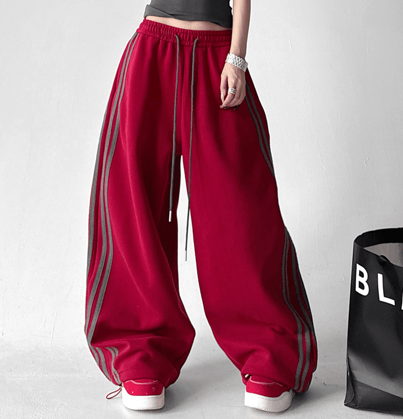 Oversized Triple - Stripe Wide - Leg Sweatpants - COPPING THREADS - CT Select