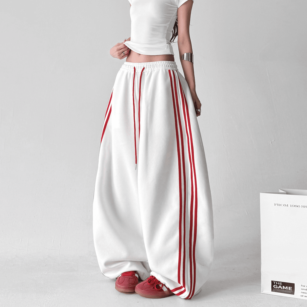 Oversized Triple - Stripe Wide - Leg Sweatpants - COPPING THREADS - CT Select