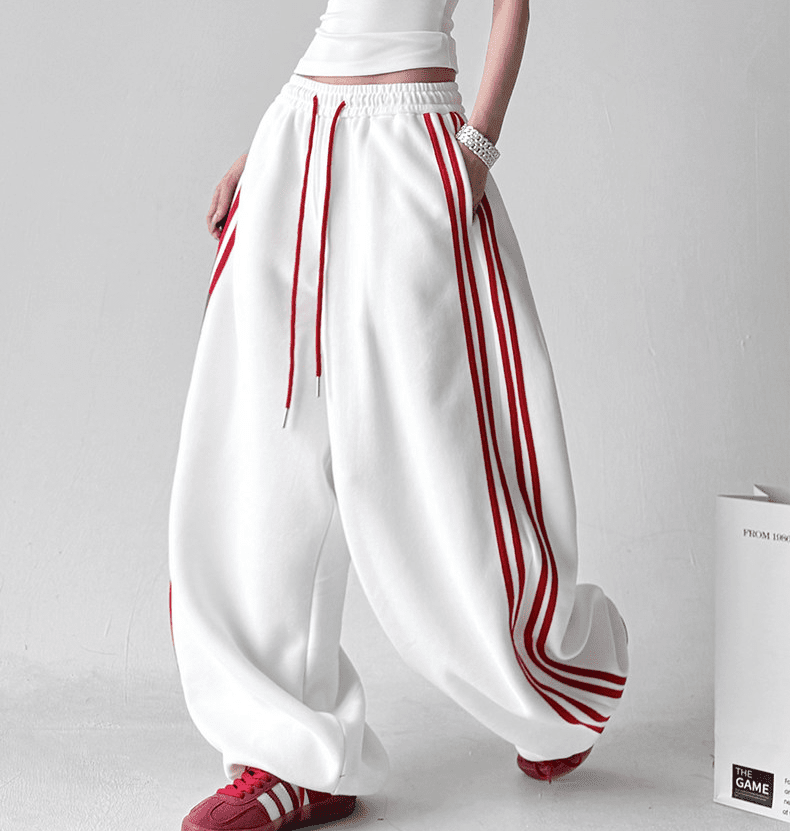 Oversized Triple - Stripe Wide - Leg Sweatpants - COPPING THREADS - CT Select