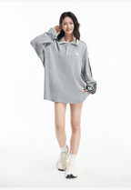 Oversized Waffle Knit Polo Sweatshirt - COPPING THREADS - LOSTCTRL