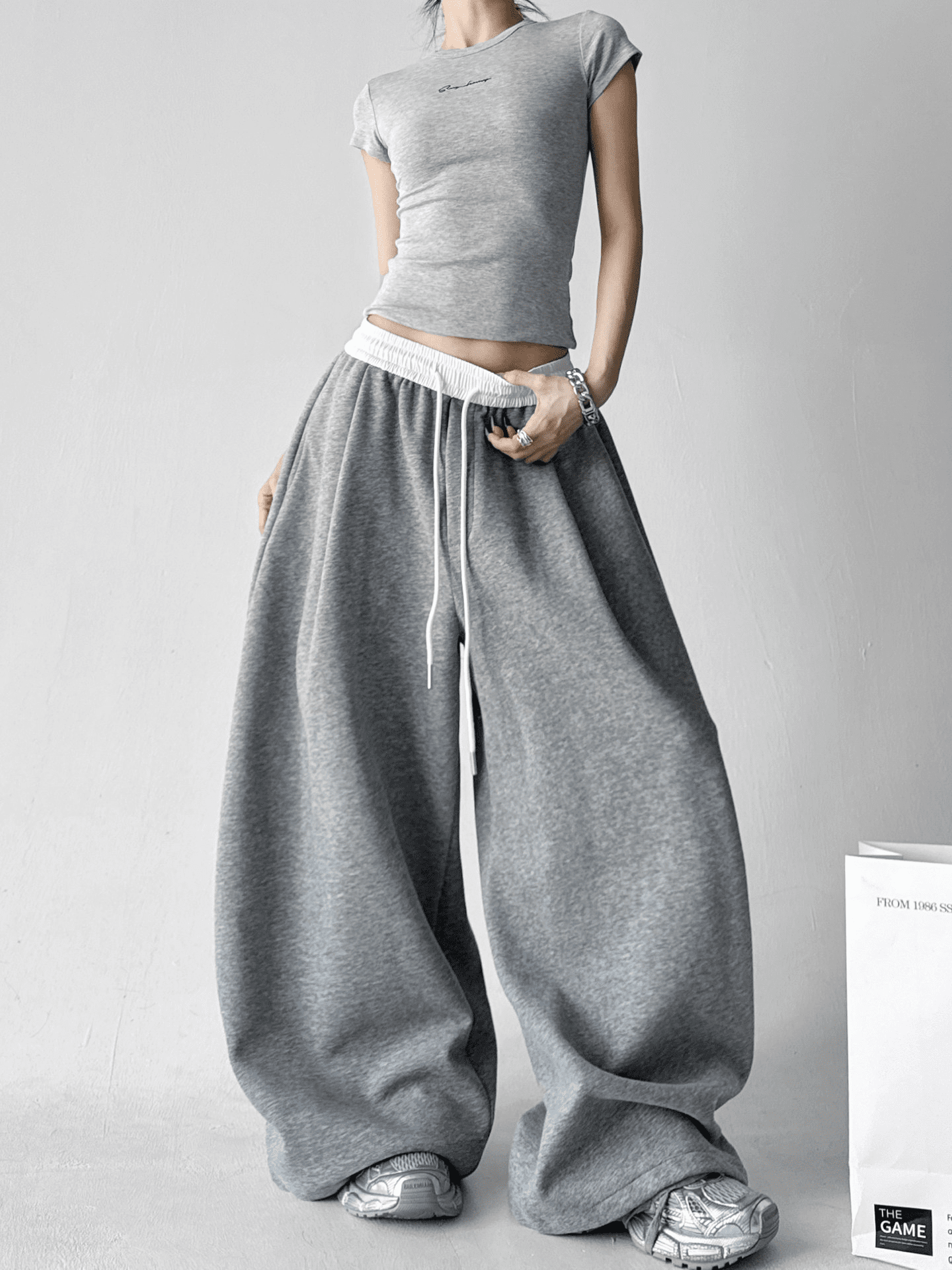 Oversized Waistband & Drawstring Sweatpants - COPPING THREADS - CT Select