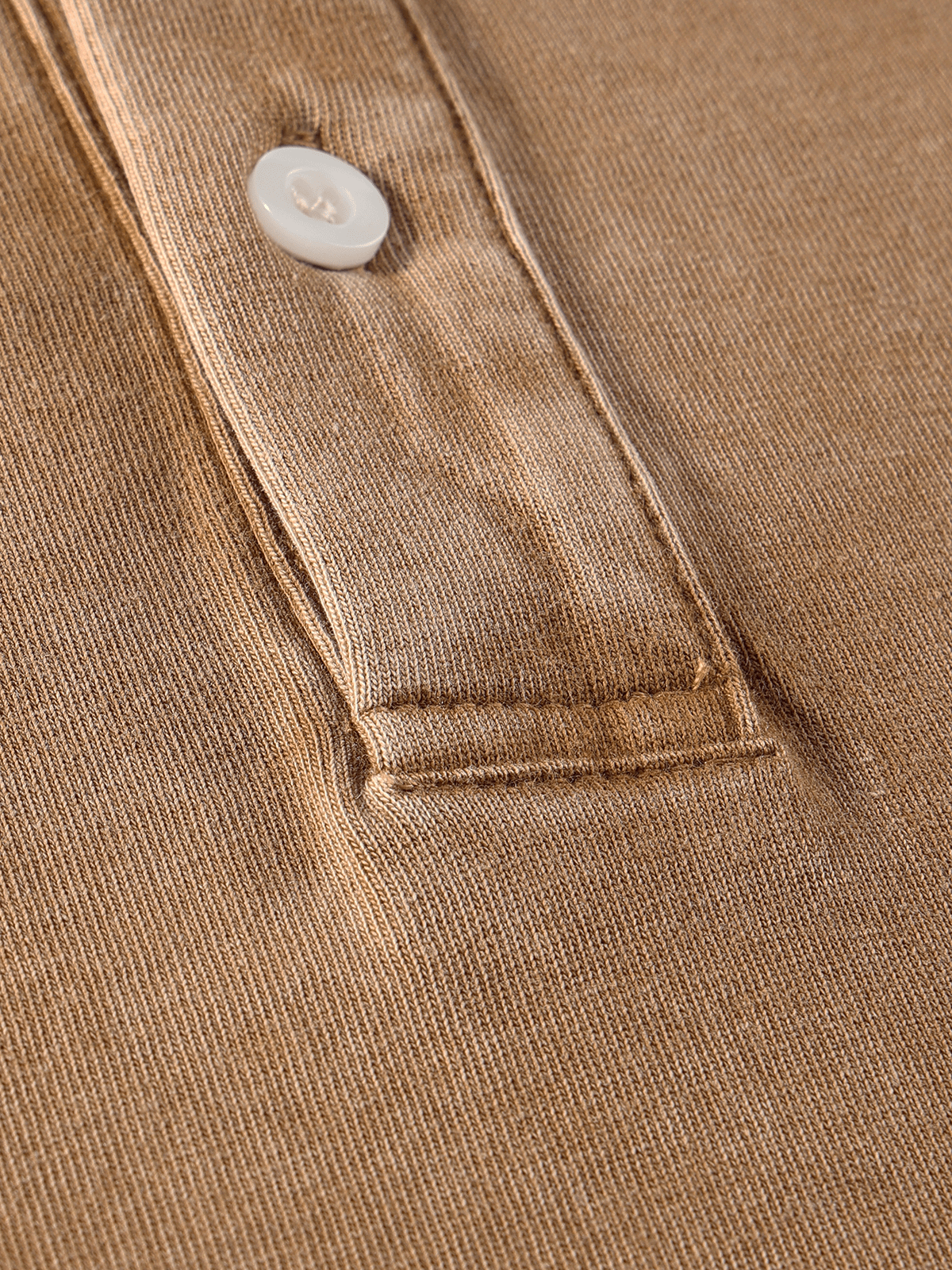 Oversized Washed Wax - Dye Polo Collar Tee - COPPING THREADS - CT Basics