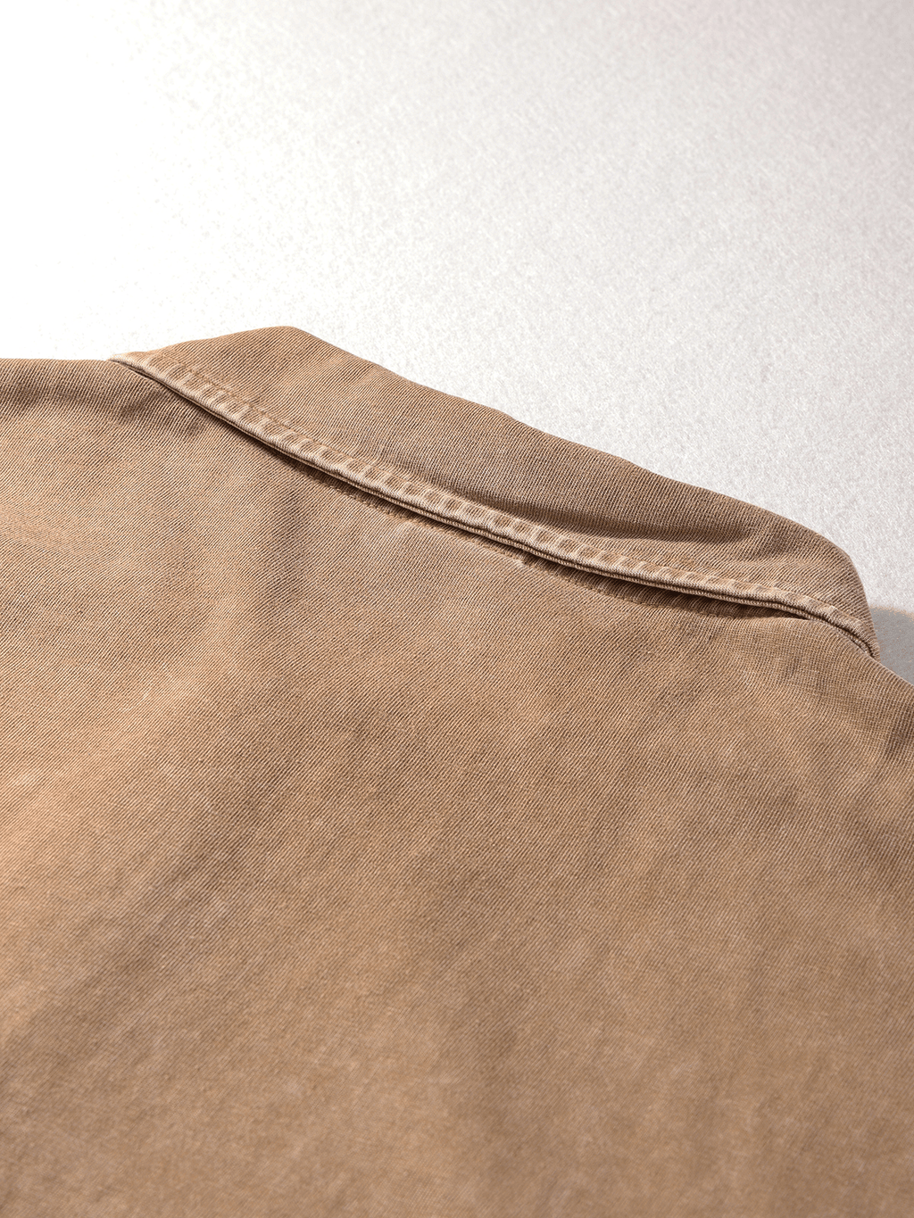 Oversized Washed Wax - Dye Polo Collar Tee - COPPING THREADS - CT Basics