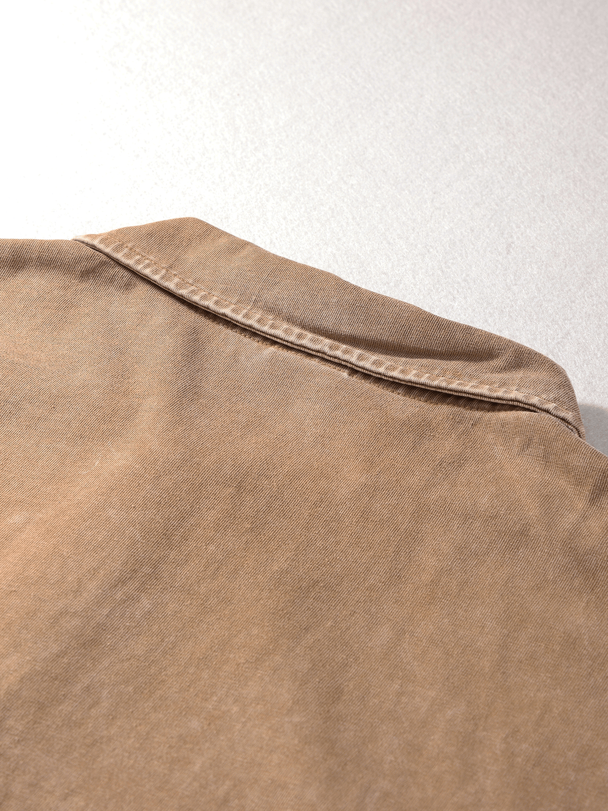 Oversized Washed Wax - Dye Polo Collar Tee - COPPING THREADS - CT Basics