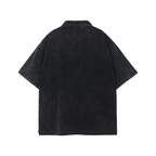 Oversized Washed Wax - Dye Polo Collar Tee - COPPING THREADS - CT Basics