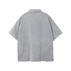 Oversized Washed Wax - Dye Polo Collar Tee - COPPING THREADS - CT Basics
