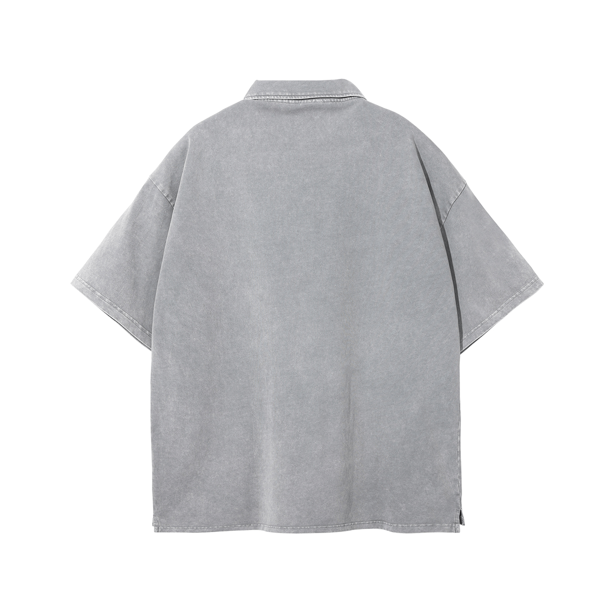 Oversized Washed Wax - Dye Polo Collar Tee - COPPING THREADS - CT Basics