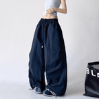 Oversized Wide - Leg Drawstring Cargo Pants - COPPING THREADS - CT Select