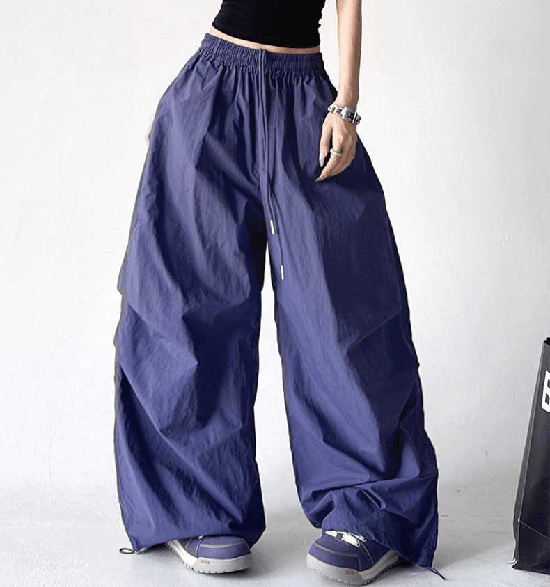 Oversized Wide - Leg Drawstring Cargo Pants - COPPING THREADS - CT Select