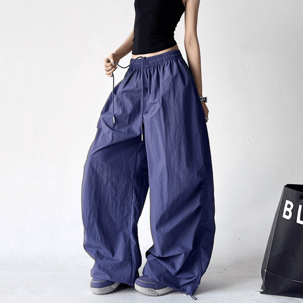 Oversized Wide - Leg Drawstring Cargo Pants - COPPING THREADS - CT Select