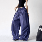 Oversized Wide - Leg Drawstring Cargo Pants - COPPING THREADS - CT Select