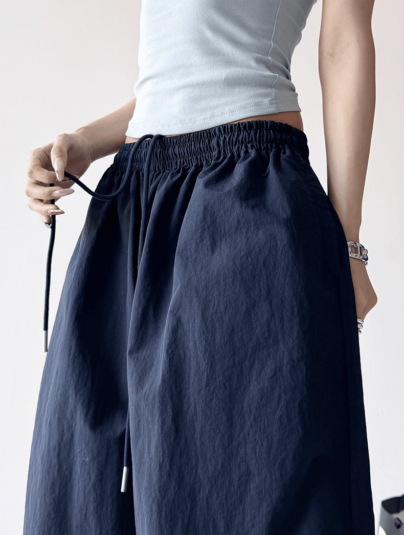 Oversized Wide - Leg Drawstring Cargo Pants - COPPING THREADS - CT Select