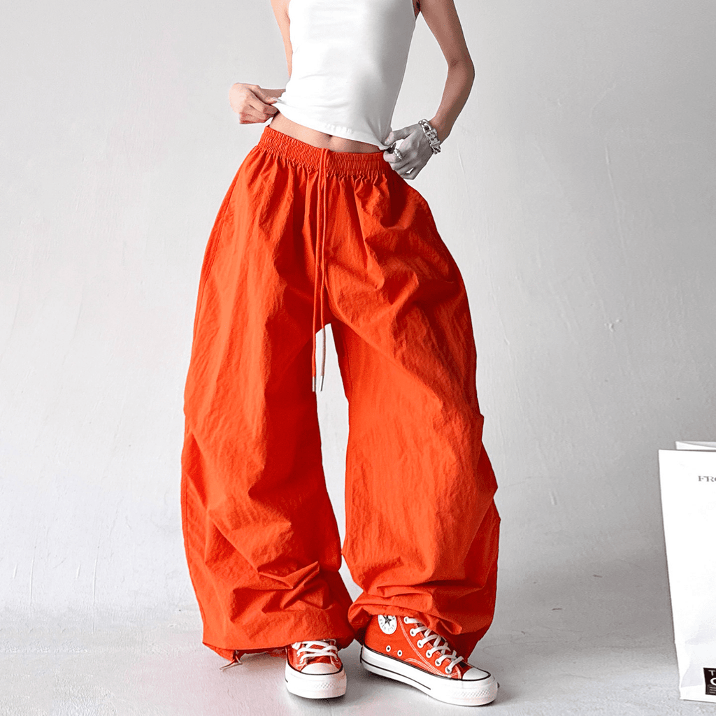 Oversized Wide - Leg Drawstring Cargo Pants - COPPING THREADS - CT Select