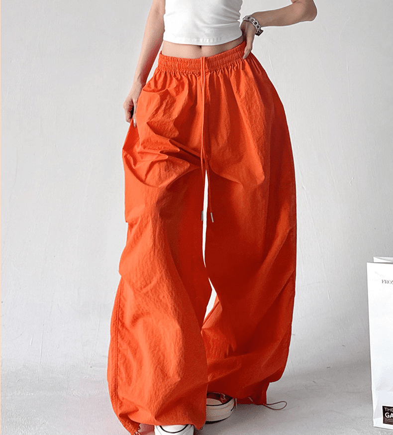 Oversized Wide - Leg Drawstring Cargo Pants - COPPING THREADS - CT Select