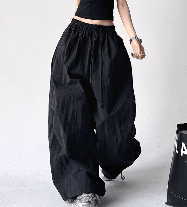 Oversized Wide - Leg Drawstring Cargo Pants - COPPING THREADS - CT Select