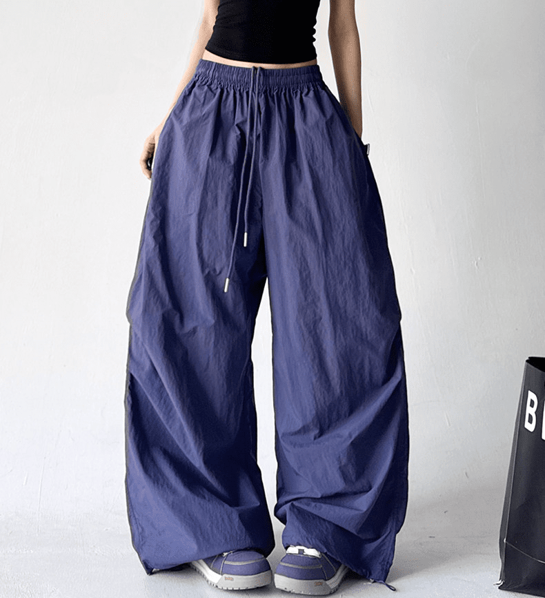 Oversized Wide - Leg Drawstring Cargo Pants - COPPING THREADS - CT Select