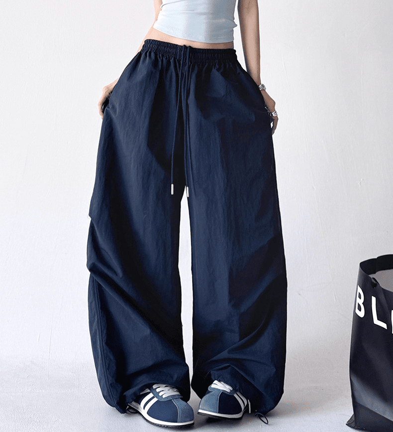 Oversized Wide - Leg Drawstring Cargo Pants - COPPING THREADS - CT Select