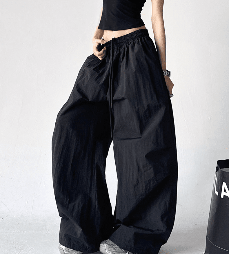 Oversized Wide - Leg Drawstring Cargo Pants - COPPING THREADS - CT Select