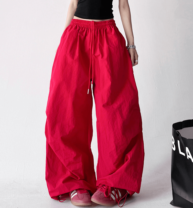 Oversized Wide - Leg Drawstring Cargo Pants - COPPING THREADS - CT Select